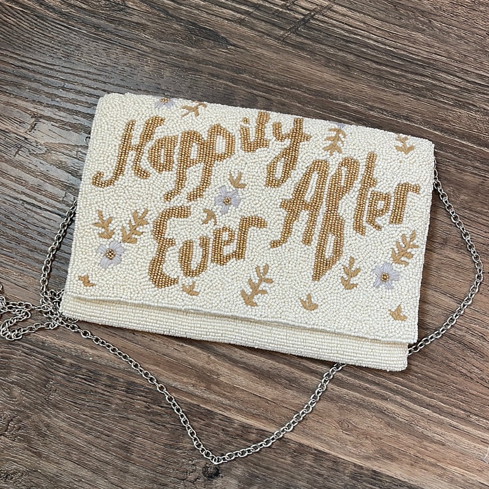 Happily Ever After Beaded Clutch with Chain